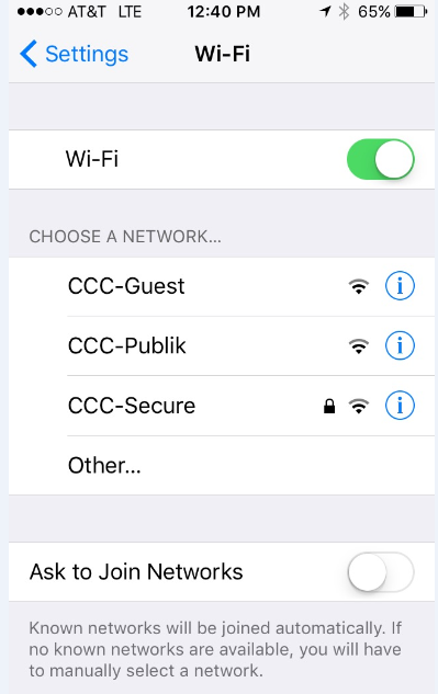 Wireless Connection Adroid Device Screenshot